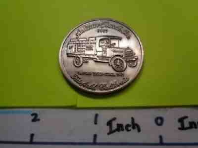 ANHEUSER BUSCH BUDWEISER GARFORD TRUCK CIRCA 1921 RELIEF 999 SILVER COIN RARE #B