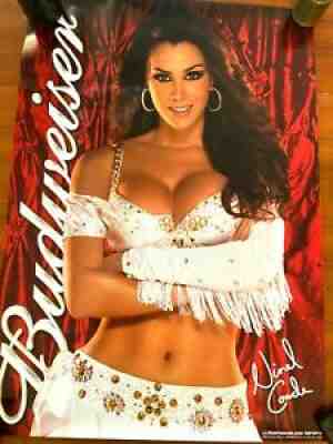 19X27 2007 BUDWEISER BEER POSTER SPANISH NINEL CONDE SEXY PINUP SUPER MODEL