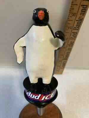 BUD ICE PENGUIN draft beer tap handle. USA