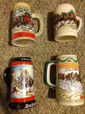 budweiser holiday steins