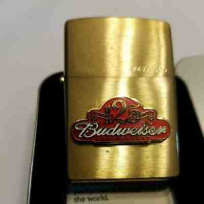 Zippo Brass Budweiser 125 Anniversary 1876-2001 #4747 of 6000 made in 2001