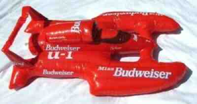 Vintage 1996 Miss Budweiser Bud Beer Speed Powerboat Boat Race Inflatable NOS