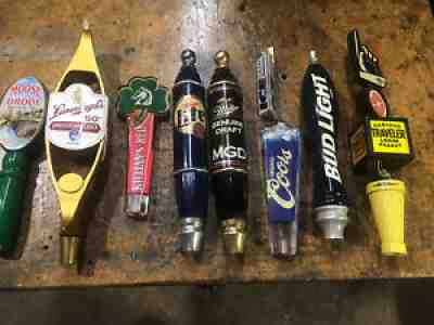 ð?ºLot of 9 Beer Tap Handles Leinenkugels Moose Drool Coors Miller Bud Killians