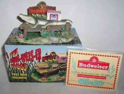 1997 THE BUDWEISER FROGS FREE RIDE FIGURINE