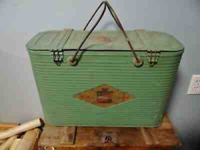 Scarce 1930s Central Royal Breweries Beer East St Louis IL Green Metal Cooler