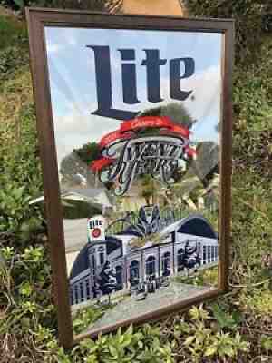 Miller Lite Milwaukee Brewers MLB Baseball Beer Bar Mirror Man Cave