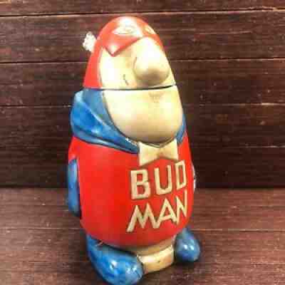 Vintage Budweiser 1975 CS1 Bud Man Stein Collectible Hollow Working Lid Decor