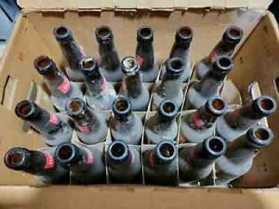 Budweiser Cardboard Vintage Box 24 Case w/ Empty 1960s through 1980s Bottles