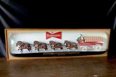 Budweiser Champion Clydesdale Team Light Up Sign, Vintage 1960s Limited Edition