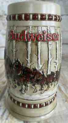 1981 Budweiser Holiday stein beer CS50 Christmas mug from annual series