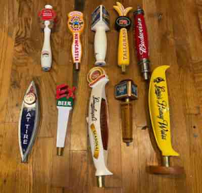 Beer Tap Handle Lot Budweiser Stella Blue Moon Leinenkugels Fat Tire Sweet