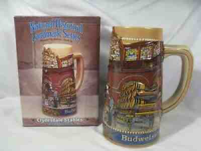 Budweiser Anheuser Busch 1987 NHLS Clydesdale Stables Est. 1885 Stein. #13