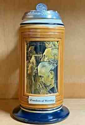 Budweiser Norman Rockwell's Four Freedoms Series Freedom of Worship Stein CS643