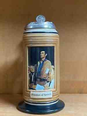 Budweiser Norman Rockwell's Four Freedoms Series Freedom of Speech Stein CS595