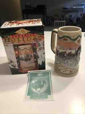 1996 Budweiser Holiday Stein â??American Homesteadâ?