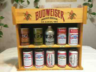 Budweiser The Hamilton Collection Limted Edition Replica Beer Can Display 2010