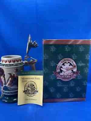 Anheuser Busch Collectors Club 2000 Membership Beer Stein Born to Greatness COA