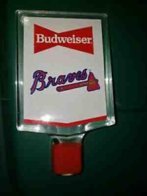 Rare Budweiser Braves Bowtie Beer Tap Lucite Acrylic