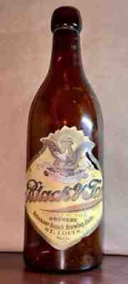 Black & Tan beer bottle Anheuser Buschï¿¼ Brewing Assn. Pre Prohibition ¼ ¼ Blob Top