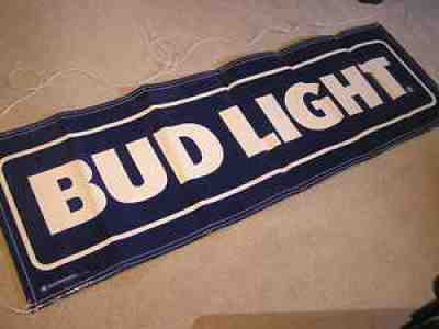 TERRIFIC BUDWEISER BUD LIGHT BANNER BEER SIGN NEW BUDWIESER BUDWISER