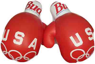 Vintage Budweiser 1996 Olympic Boxing Gloves Inflatable Beer Sign Man Cave