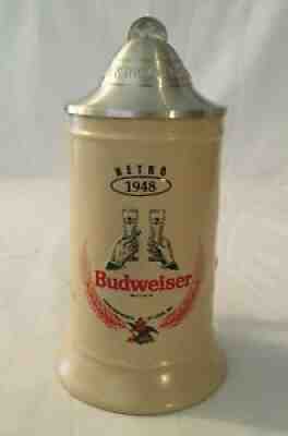 Budweiser Retro Logo Series 1948 Budweiser Logo Stein CS617 With COA No Box