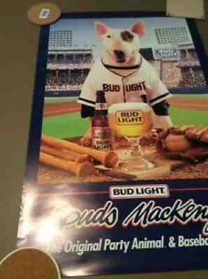 SPUDS MACKENZIE BASEBALL POSTER