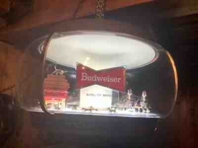 Rare WORKING Budweiser Beer Clydesdale Parade Rotating Carousel Light