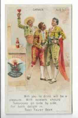 Anheuser Busch Brewing Association Tony Faust Beer 1893 Trade Card Carmen Act Tw