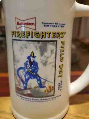 Budweiser Stein New York Firefighter Field Day 1989 Hudson Mellenville fire Co 1