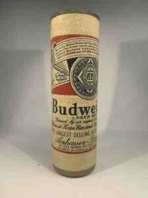 Budweiser vintage 1970s glass candle