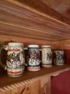 Budweiser holiday stein lot 1980 to 2017