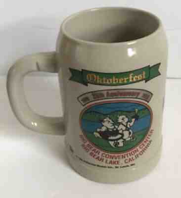 1995 25th Anniversary BIG BEAR OCTOBERFEST W. German Stein Mug Budweiser Sponsor