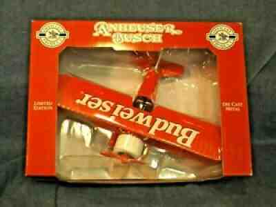 BUDWEISER 1932 STEARMAN BI-PLANE BANK - IN ORIGINAL BOX - 1995 - LIBERTY CLASSIC