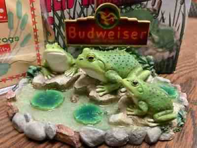 Vintage 1997 Budweiser Frogs Free Ride Figurine Collectible w/ Cert. of Authenti