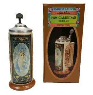 Anheuser-Busch Budweiser Stein Spring Malt AB Bud 1906 Calendar Series Malt