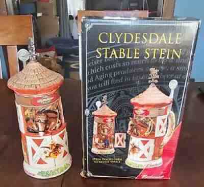 RARE 2009 Cornell Anheuser-Busch Budweiser Horse Clydesdale Stable Stein 4/2500