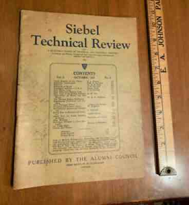 1927 SIEBEL Technical Review Brewing and Baking Industry Budweiser Malt Extract