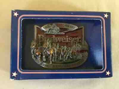 Budweiser Limited Edition Bow tie & Clydesdales Belt Buckle W/COA