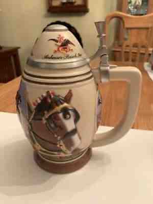 2001 Budweiser Membership Lidded Stein, Living The Legacy CB17 Clydesdales