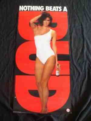 BUDWEISER beer poster NOTHING BEATS A BUD White Swimsuit RETAILER PROMO