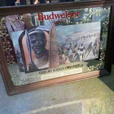 African artï¿¼ Presents BUDWEISER Great Kings of Africa Mirror King Of ZULOS