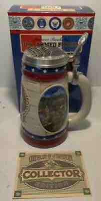 Anheuser Busch U.S. Armed Forces Series Army Stein CS567 handcrafted limited Ed