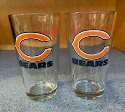 CHICAGO BEARS NFL FOOTBALL BUDWEISER BEER SIGN PINT GLASS