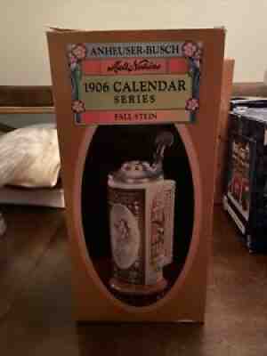 Anheuser-Busch Budweiser Stein Fall Malt AB Bud 1906 Calendar Series Malt