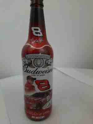 Lot of 2 Vintage Budweiser Glass Bottle dale Earnhardt jr Nascar #8 (2 Pack)