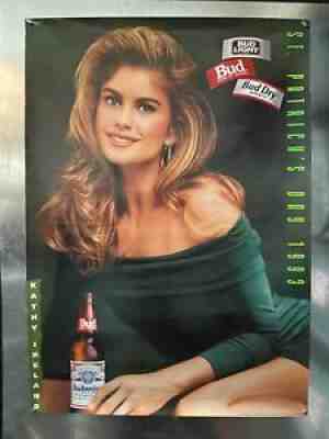 Vintage 1993 Kathy Ireland Budweiser St. Patrick's Day Poster 20