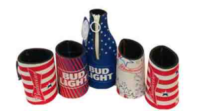 5 BUDWEISER/BUD LIGHT CAN/BOTTLE INSULATED KOOZIE/COOZIES NWT