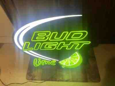 Bud Light Lime Beer Neon Glass Sign 28x24