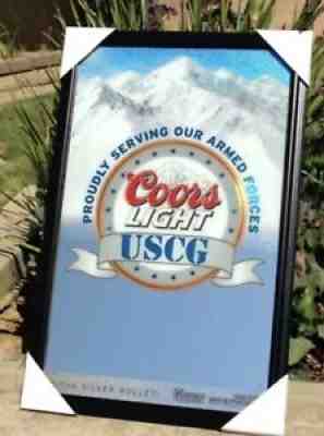 Coors Light U.S. Coast Guards Armed Forces Military Beer Bar Mirror Man Cave Pub